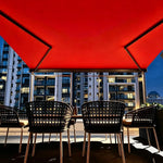 Retractable Motorized Outdoor Patio Awning Sun Shade Weather Protection Canopy for Home Courtyard Shop Restaurant Cafe Balcony, Red 8.2x6.56ft