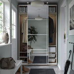 ProTuning PAX/AULI Wardrobe with sliding doors, white stained oak effect/mirror glass, 150x43x236 cm
