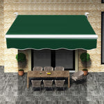 Outdoor Patio Electric Retractable Awning Sun Shade w/Remote Control & Manual Crank Handle, 3x1.5m for Courtyard Balcony Deck Shop Restaurant Cafe