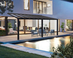 Palram Canopia Veranda Pergola 3.4x7.4cm Patio Cover Polycarbonate Roof Stockholm Grey Clear