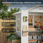 Outdoor Resin Storage Shed 6x4.4 FT, Gizoon Upgraded Waterproof Outside Sheds Storage with Floor Window Lockable Door Included, Plastic Sheds for Backyard Garden Patio Lawn Tools, Grey