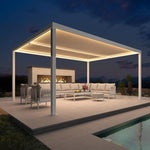 Aluminum Pergola with Adjustable Louvered Roof - Weather Resistant Garden Canopy for Patio & Terrace, 4.24x3.68m, Stylish Shade Solution