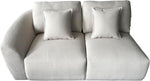 L Shaped Corner Sofa Wide Curve Armrests with Deep Cushions Upholstered Corner Sofa for Living Room Modern Sofa Couches for Family Home (Cream)