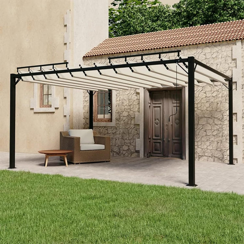 Patio awnings Gazebo with Louvered Roof 3x4 m Cream Fabric and Aluminium, Pergola, Canopy Outdoor, Pop Up Gazebo, Event Shelter, Gazebo Outdoor, Garden Gazebos, Outdoor Shelter