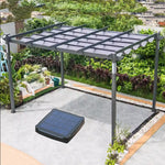 Top Outdoor Pergola with lights, solar sunshade grape trellis, Aluminum garden pergola with retractable roof, Rain and UV protection, Grape Trellis Pergola for Patio Backyard and Deck,A