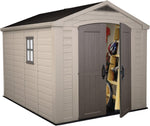Keter Factor Outdoor Garden Storage Shed, Beige, 8 x 11 ft, 17197917