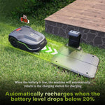 Robotic Lawnmower, Intelligent Navigation Lawn Mower Robot with 20-60mm Cutting Height Range and 35% Slope, up to 1000m², Intelligent Path Planning, for Manicured Lawn
