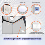 82" Two-Person Portable Outdoor Toilet Cabin with Light, Sink, and Fan