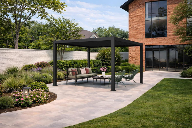 3x4m Black Pergola