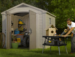 Keter Factor Outdoor Garden Storage Shed, Beige, 8 x 11 ft, 17197917