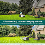 Robot Lawn Mower, Automatic Robotic Lawn Mowers with APP Control, Robotic Grass Cutter Machine Lawnmower with Intelligent Path Planning, Low Noise, Charging Station for Gardens Up To 1500㎡ Lawn Area