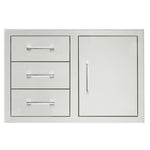 2 or 3 Drawer and Access Door Combo With Hidden Hinge