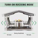 Alora 4-Seat Outdoor Aluminum Patio Swing Glider Bench with Canopy