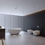 Alora Luxury 63-Inch Matte White Freestanding Soaking Bathtub With Overflow And Pop-Up Drain
