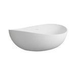 Alora Luxury 63-Inch Matte White Freestanding Soaking Bathtub With Overflow And Pop-Up Drain
