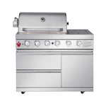 Castelle Flame Deluxe 4-Burner 72000 BTU Stainless Steel BBQ Island