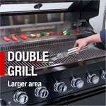 Castelle Flame Premium Black Stainless Steel 4-Burner Gas Grill With Rotisserie Kit