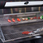 Castelle Flame Premium Black Stainless Steel 6-Burner Gas Grill Kitchen Island with Rotisserie Kit