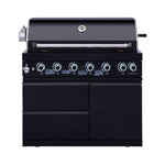 Castelle Flame Summit 6-Burner 85000 BTU BBQ Island with Sink and Fridge
