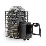 Cozy Heat Quattro Thru-Wall Square Style Sauna Stove With Sauna Stones