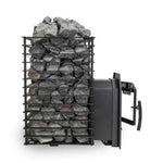 Cozy Heat Quattro Thru-Wall Square Style Sauna Stove With Sauna Stones