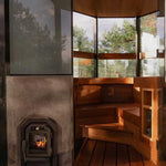 Cozy Heat SW Thru-Wall Wood Burning Sauna Stove With Sauna Stones