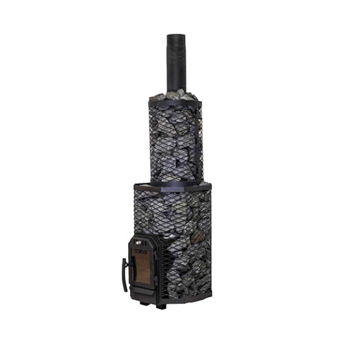 Cozy Heat Wood-Burning Floor Mount Sauna Stove With Chimney Kit And Sauna Stones
