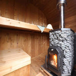 Cozy Heat Wood-Burning Floor Mount Sauna Stove With Chimney Kit And Sauna Stones
