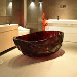 Alora Extra-Large 67-Inch Modern Freestanding Oval Resin Soaking Bathtub