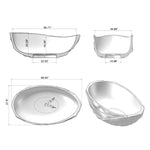 Alora Extra-Large 67-Inch Modern Freestanding Oval Resin Soaking Bathtub