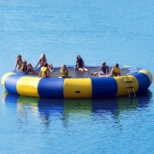 Extra-Large 22FT Inflatable Floating Water Island with Trampoline