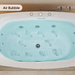 Nuvia Verano Freestanding Whirlpool Air Bubble LED Massage Bathtub