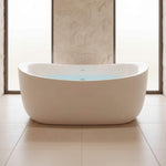 Nuvia Verano Freestanding Whirlpool Air Bubble LED Massage Bathtub