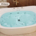 Nuvia Verano Freestanding Whirlpool Air Bubble LED Massage Bathtub