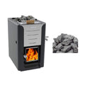 Harvia 20 ES Pro Wood Sauna Stove with Water Tank & Sauna Stones, 24.1KW