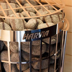Harvia Cilindro UL Certified Electric Sauna Heater with Xenio CX45 Digital Control Panel & Sauna Stones