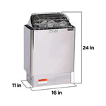 Harvia KIP80W 8KW UL Certified Electric Sauna Heater with Xenio CX170 Digital WIFI Control & Sauna Stones