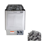 Harvia KIPB Wet Dry Electric Sauna Heater Stove with Built-In Controls & Sauna Stones