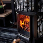 Harvia GreenFlame Legend 240 Wood Sauna Stove with Sauna Stones, 15.9KW
