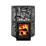 Harvia GreenFlame Legend 240 Wood Sauna Stove with Sauna Stones, 15.9KW