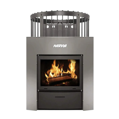 Harvia Legend Duo Wood Burning Sauna Stove/Fireplace Combo with Sauna Stones