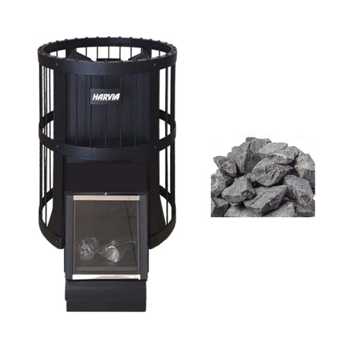 Harvia Legend SL Wood Burning Sauna Stove with Extension Feed & Sauna Stones