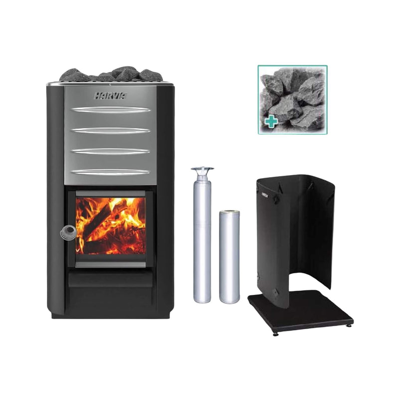 Harvia M3 16.5KW Premium Wood-Burning Sauna Stove Kit