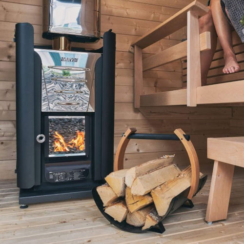 Harvia M3 16.5KW Premium Wood-Burning Sauna Heater Stove with Sauna Stones