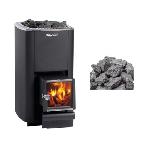 Harvia M3 SL 16.5KW Wood Sauna Stove with Sauna Stones