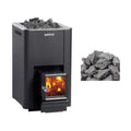 Harvia Pro 20 SL 24.1 KW Wood-Burning Sauna Stove with Exterior Feed & Sauna Stones