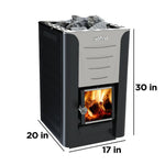 Harvia Pro 20 Premium Wood-Burning Sauna Heater Stove Package