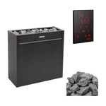Harvia Virta Pro HL Series Heavy-Duty Electric Sauna Heater with Xenio CX45 Control Panel, Power Extension Unit & Sauna Stones