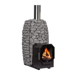Huum Hive Flow LS 9.8KW Wood-Burning Sauna Stove With Firebox Extension & Sauna Stones