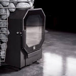 Huum Hive Flow LS 9.8KW Wood-Burning Sauna Stove With Firebox Extension & Sauna Stones